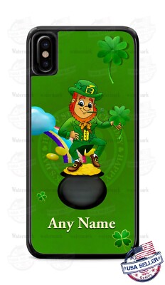 St Patrick's Day Leprechaun on Gold Pot Phone Case For iPhone 15 Samsung Google