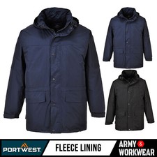 Hommes Veste Doublure Polaire Imperméable Vêtement Travail Hiver Chaud À Plein