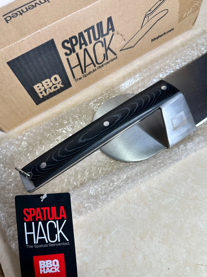 OFFSET SPATULA Stainless Steel Smash Burgers Moving Ribs Bacon Press BBQ HACK - Image 2 of 4