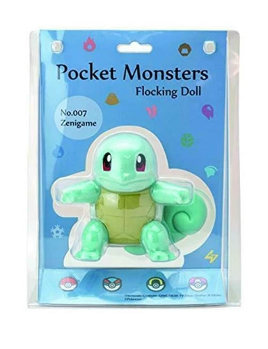 Pokemon Squirtle Schiggy Carapuce Beflockung Puppe - Bild 4 von 8