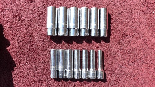 CORNWELL *EXCELLENT* 3/8" DRIVE 13-PIECE "DEEP METRIC" SOCKET SET!