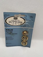 VINTAGE SEARS COVER YOUR OWN BUTTONS ON CARDS HALO STYLE SOLID BRASS Made In USA