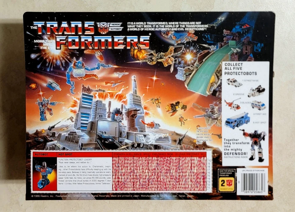 TRANSFORMERS G1 CARDED PROTECTOBOTS US SELLER MOSC RARE SET! DEFENSOR HOT SPOT - Image 2 of 4
