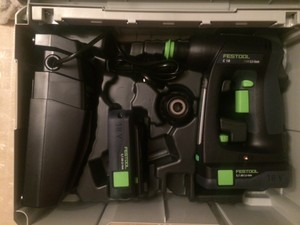 Festool C18 Cordless Drill Full Set X2 Batteries Accessories Systainer Ebay