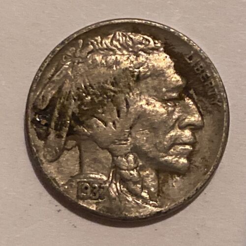 1937 Buffalo Nickel Philadelphia Mint 5c Better Condition VF+ Actual Photos H6 - Bild 1 von 2