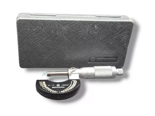 Mitutoyo 102-124 Metalworking Mechanical Micrometer Machinist Tool 0-1 - .0001" 