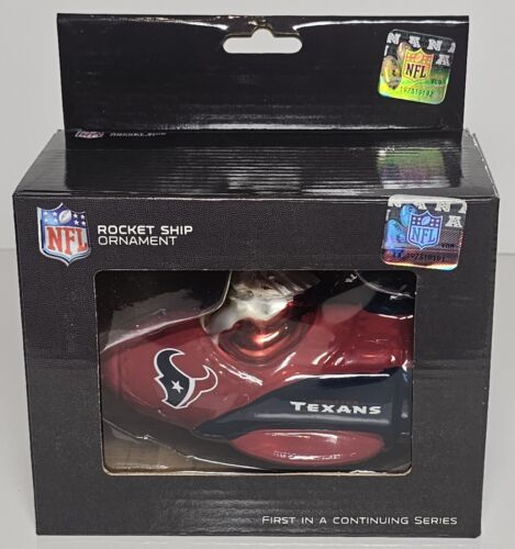 Houston Texans Ornament Santa In A Rocket Ship New FAST SHIPPING - Picture 1 of 6