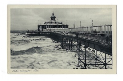 Scheveningen Pier, Blick über die Seebrücke, s/w, gel. 1929