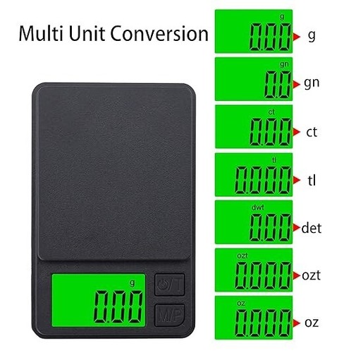 Digital Scale 1000g x 0.1g Jewelry Gold Silver Coin Gram Pocket Size Herb Grain - Picture 3 of 5