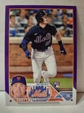 2023 TOPPS SERIES 1 BRETT BATY SP MEIJER PURPLE RC BASE CARD #89💥💥 METS STUD