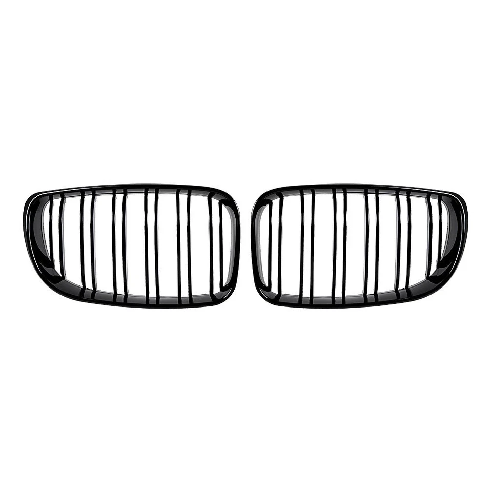 Gloss Black Dual Slats Front Kidney Grill for BMW E81 E87 E82 E88 1 Series 135i Foto 2 de 4