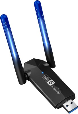 USB WiFi Adapter, 1300Mbps WiFi USB Dual Band 5G/2.4G Wireless Network Adapter  