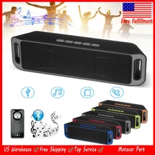 Stereo Bass USB/TF/FM Radio Portable Bluetooth Speaker Wireless Indoor Outdoor