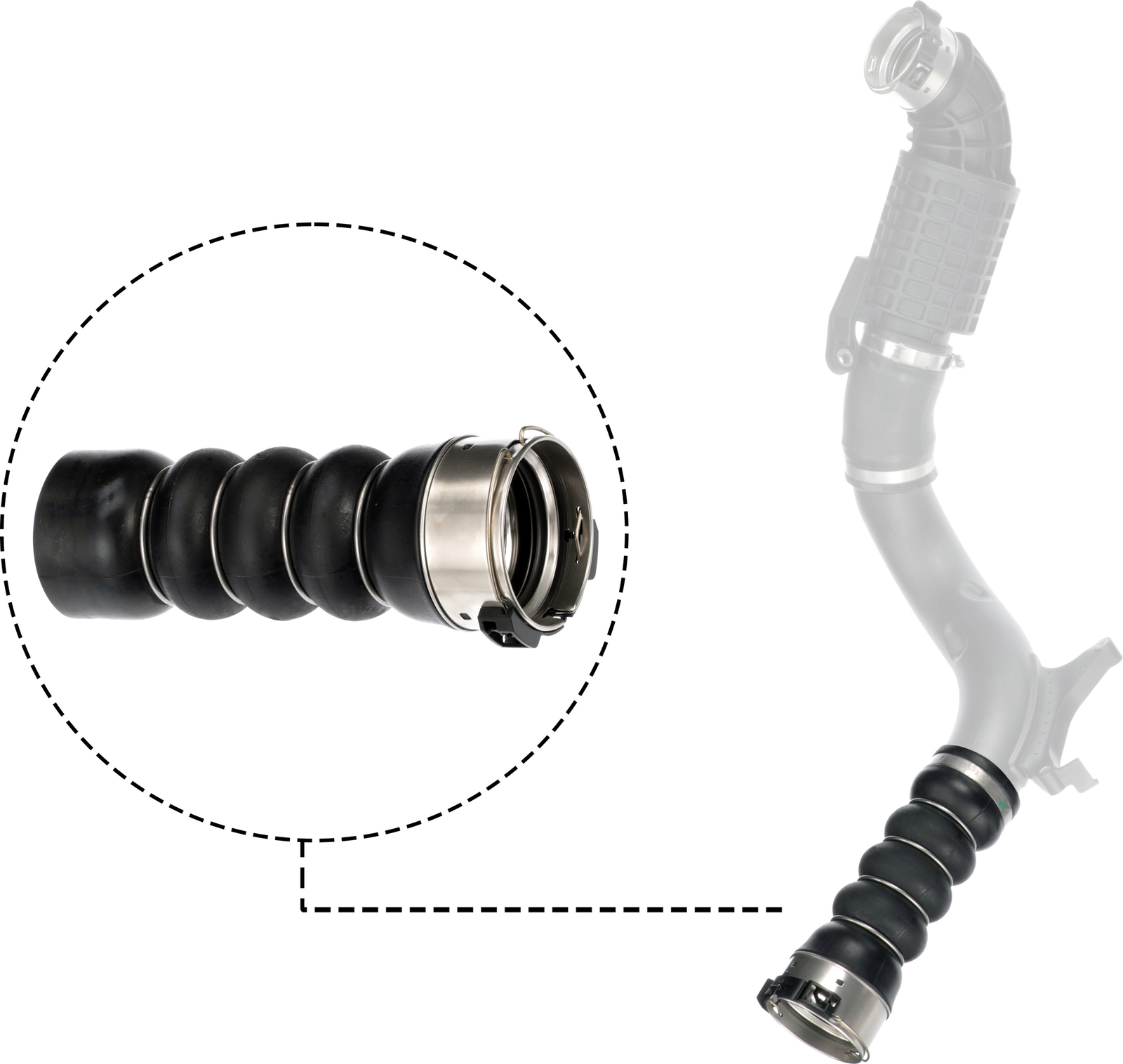 GATES 09-1419 Charger Air Hose for BMW,BMW (BRILLIANCE),MINI