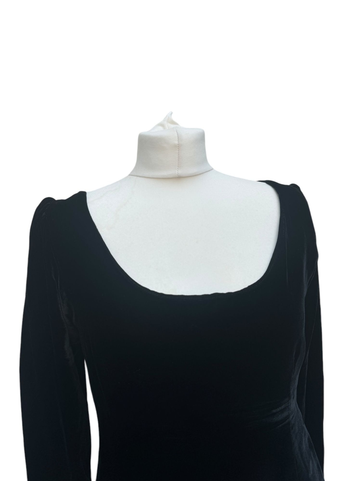 Top Yves Saint Laurent vintage in velluto nero taglia 38 S