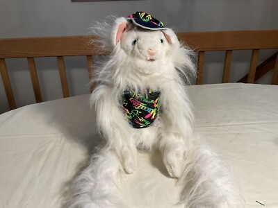 VTG. 1992 KASHMIR TOY CORP FULL BODY WRAP AROUND CAT PUPPET MOVEABLE MOUTH, CUTE