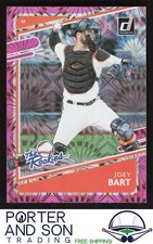 Joey Bart 2021 Donruss The Rookies Pink Fireworks RC #TR1 San Francisco Giants