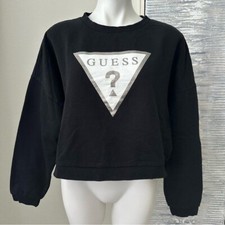 Guess Women  s Logo Cropped Sweatshirt Size XL