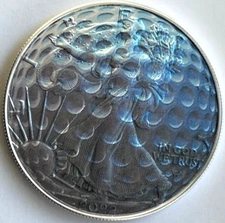 Unique Golf Ball / Golfing American Silver Eagle 1oz .999 Silver Dollar Coin