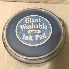   NEW  Giant Washable 6" Ink Pad 5 Colors Red Blue Green Purple Orange Lakeshore