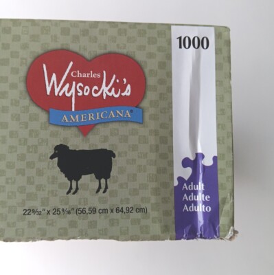 Amazon.com: Buffalo Games Charles Wysocki Peppercricket  Charles Wysocki Art Puzzle - Peppercricket Farms - 2009 MB Hasbro - Sealed display picture 1