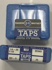 HANSON WHITNEY 1/4-20  GH-3 20348 HS SPIRAL HAND TAP USA ~ NEW IN BOX ~12 PCS