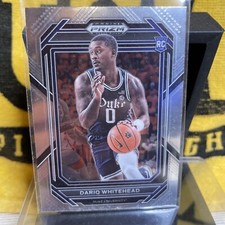 2023-24 Prizm Draft Picks Base #25 Dariq Whitehead - Duke Blue Devils !