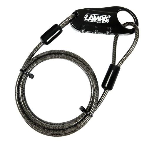 Motorcycle motorbike scooter helmet combination lock & cable Lampa lock