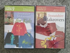 Sewing with Nancy DVDs Lot of 2 Sweatshirt Makeovers + Makeovers for Kids NEW