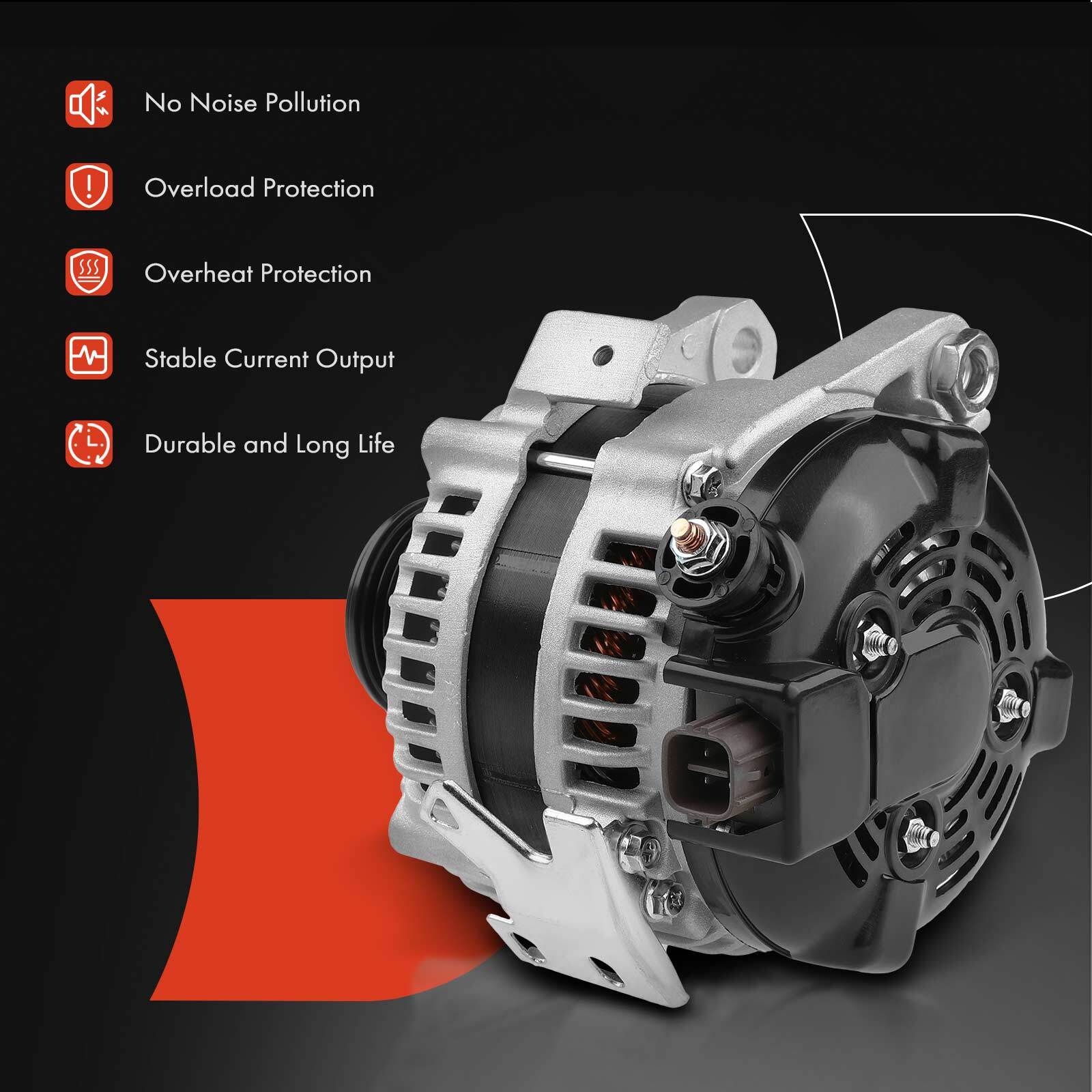 A-Premium Alternator for Mercedes-Benz SLS AMG 11-15 V8 6.3L 180A CW 6-Groove