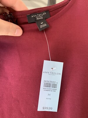 ann taylor factory red dress Ann Taylor Factory Red Floral Midi Dress Sz 14