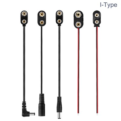 Connecteur Clip Pour Pile 9V - Support Snap Avec Fils Type I/T Pour Arduino Et Alimentations