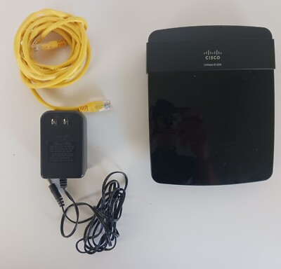 Cisco Linksys E1200 Wireless N Router 4-Ports/300mbp  Black OEM Cord Ethernet 