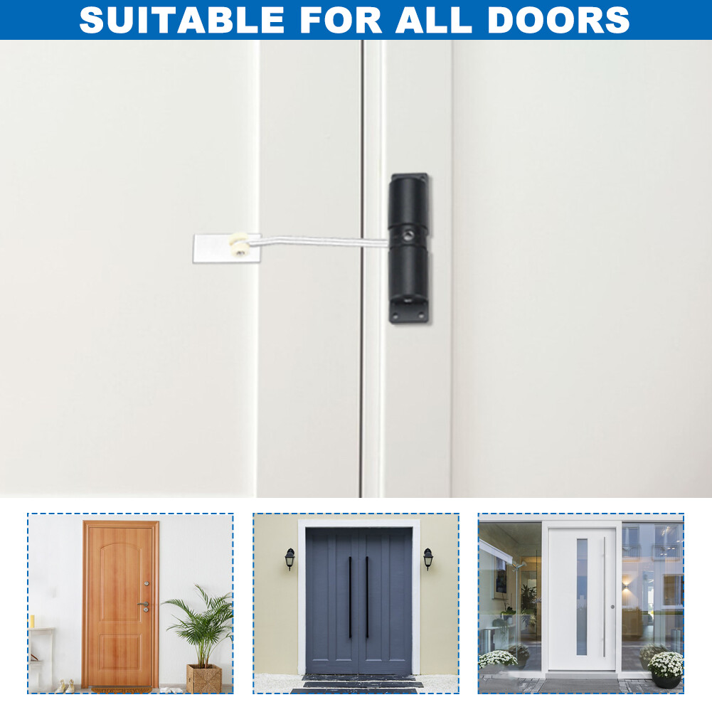 Spring Loaded With Screws For Home Gate Universal Black Automatic Door