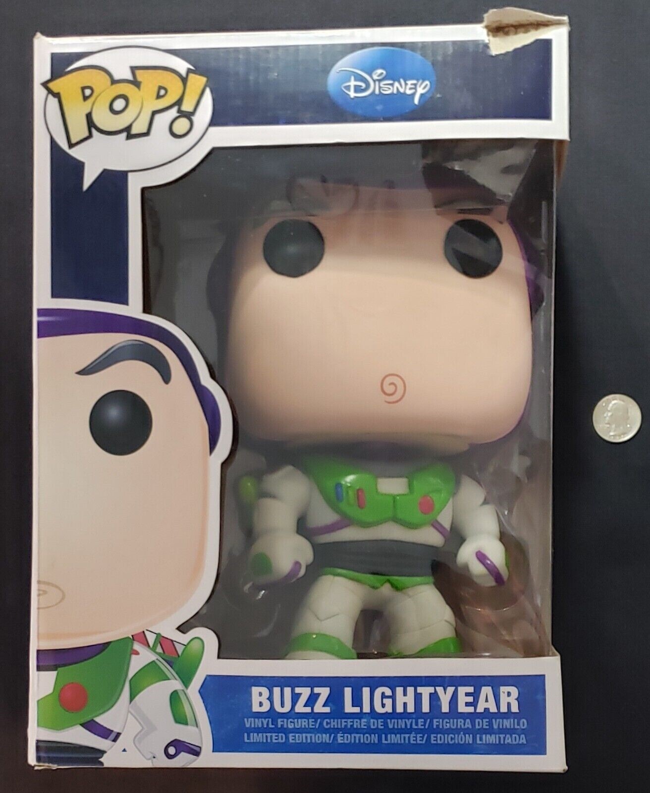Disney Buzz Lightyear Large Size Funko Pop Very Rare OOP Min