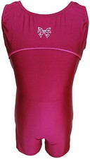 TALENT TALE  GIRLS DANCE/ GYMNASTIC Burgundy Tank Rhinestone Biketard
