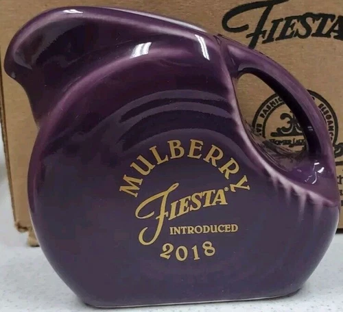 1 Retired Fiesta Mulberry 2018 Mini 5 oz Pitcher New Retired 50th Color Dillards