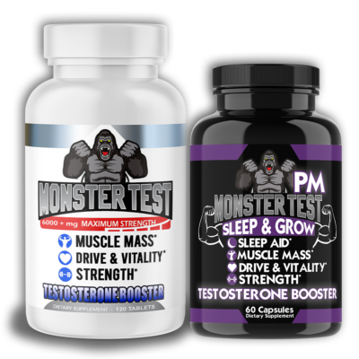 #ad Monster Test Testosterone Booster Testosterona Supplement for Men AM and PM 2 Pk $24.99