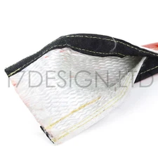 15mm Orange Silicone / Fibreglass Fire Wrap Protective Sleeving 1m