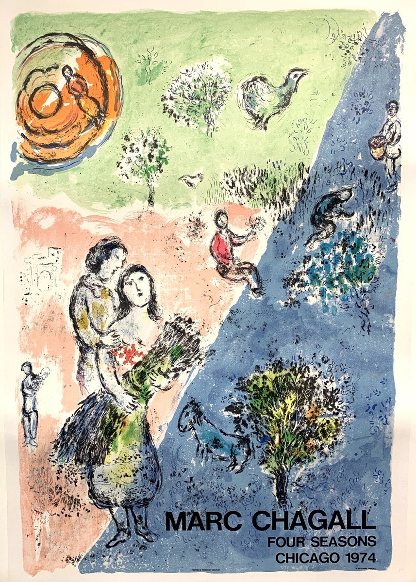 Marc Chagall Four Seasons Lithograph 1974 Chicago | eBay
