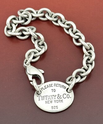 アクセサリー tiffany&co. oval return to bracelet 925 Return to Tiffany®:Oval Tag Bracelet in Silver, Medium