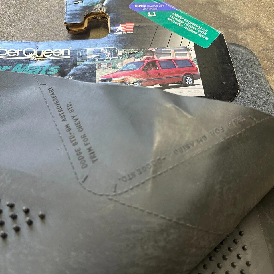 Alfombrillas universales para furgoneta 2 piezas Chevy/GMC Ford Dodge furgoneta tamaño completo NOS Foto 4 de 4
