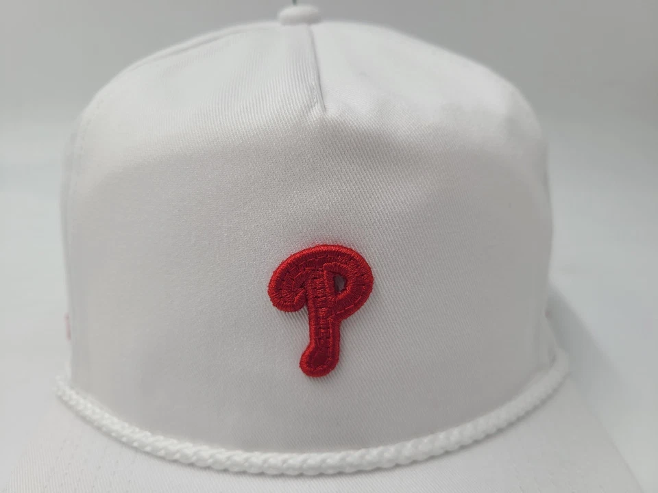 Philadelphia Phillies 47 Brand Hitch Micro Patch Rope Snapback Hat Cap MLB White - Image 4 of 4