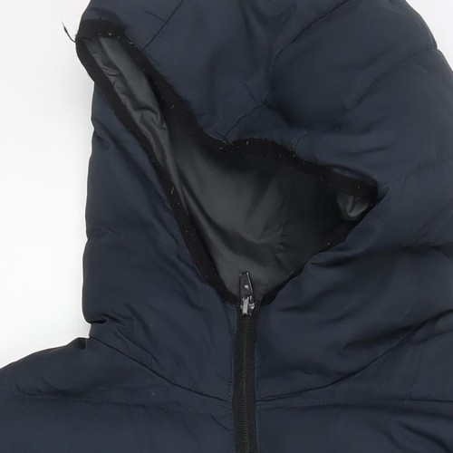 Brave Soul Mens XL Blue Hooded Puffer Jacket Winter - Picture 9 of 12