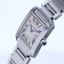 CARTIER Tank Fran aise MM Date Watch W51011Q3 Boys Stainless Steel Silver Boys U 2