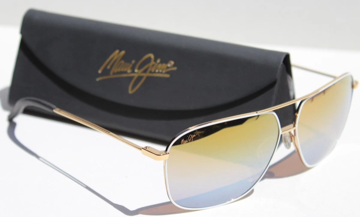 Maui Jim Gold Sunglasses Men display picture 3