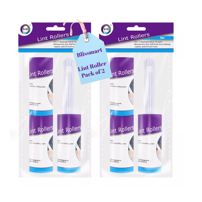 Fusselroller 2er Pack - je 3 Rollen, Easy Tear Sheets, Tierhaar- & Fusselentferner