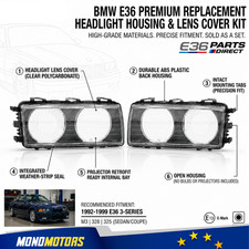 SCHEINWERFER GLAS GEH�USE SET F�R BMW E36 1992-1999 LIMO COUPE PAAR