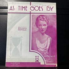 As Time Goes By Orignal Broadway Piano Voice Sheet Music Hupfeld 1931 Harms Inc