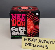 Nee Doh Fuzz Ball Velvet Squeeze CORAL Orange Needoh Sensory Toy Viral TikTok